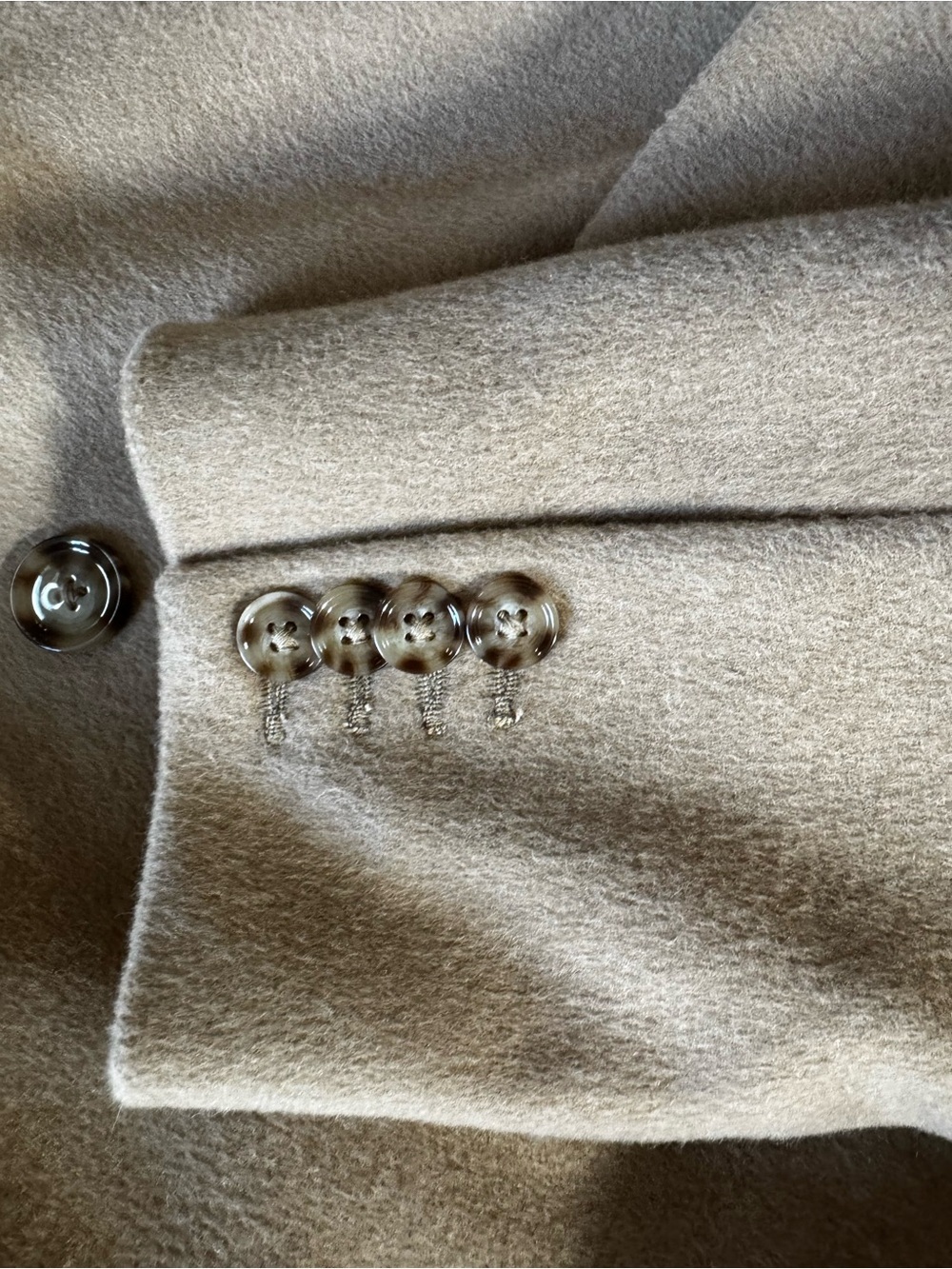 Abercrombie & Fitch Double-Breasted Camel Long Coat - Picture 6 of 10